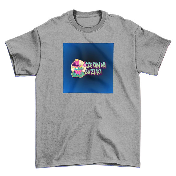 Koszulka z naszywką Czekam na buziaka