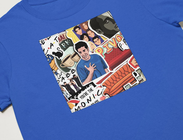 Koszulka z naszywką Friends collage