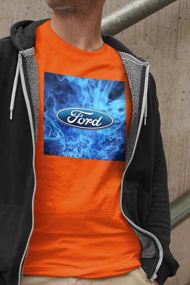 Koszulka z naszywką Ford logo blue