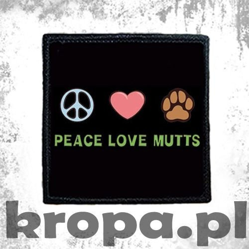 Naszywka  PEACE, LOVE, MUTTS 02