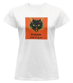 Bluzka damska z naszywką Beware the night