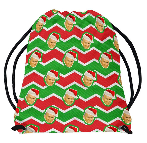 Worek w świąteczny wzorek Jan Paweł 2 JP2