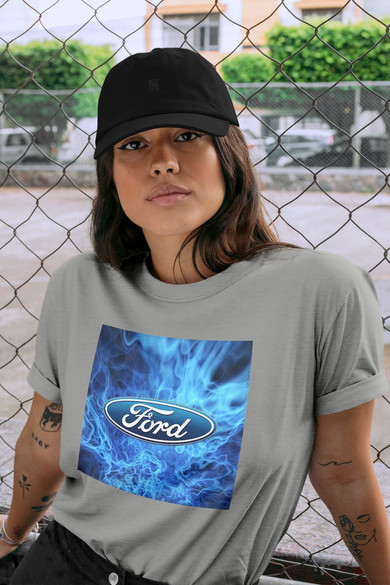 Koszulka z naszywką Ford logo blue