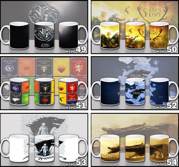 GRA O TRON Zestaw poduszka kubek 54 WZORY + GRATIS