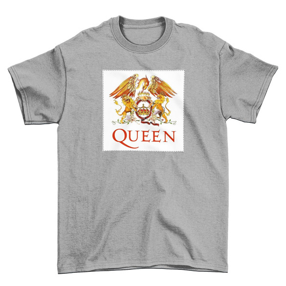 Koszulka z naszywką Queen logo white