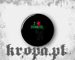 Przypinka I LOVE ZOMBIES 02