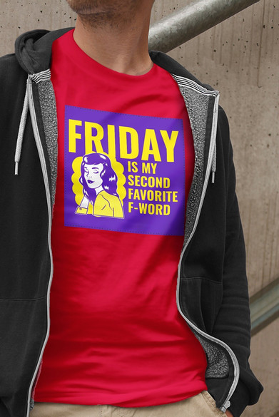 Koszulka z naszywką Friday – woman