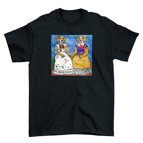 Koszulka z naszywką DOG PARODY: Dwie Fridy