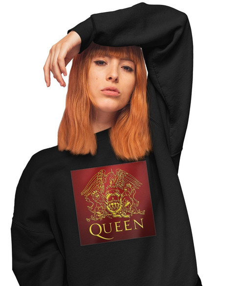 Bluza z naszywką Queen logo red