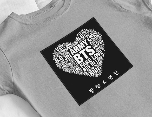 Bluzka damska z naszywką BTS Army