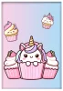 Magnes Jednorożec Kawaii muffinka – słodki styl, dla dziewczynki
