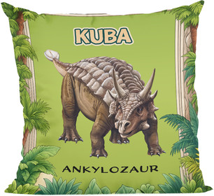 Poduszka Dinozaury Ankylozaur z nadrukiem imienia