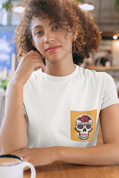 Koszulka z kieszonką MEXICO SKULL