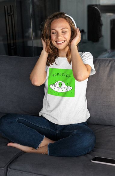 Bluzka damska z naszywką Homesick