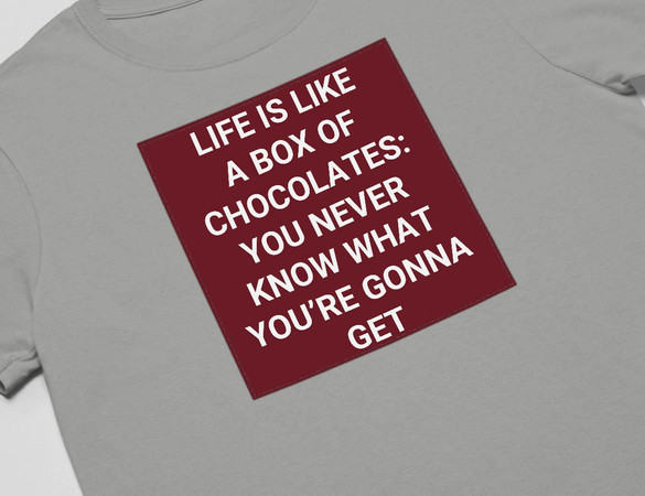 Koszulka z naszywką Forrest G. life is like