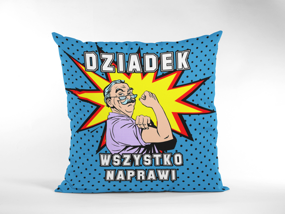 Poduszka na Dzień Dziadka. Magnes i Imię GRATIS!