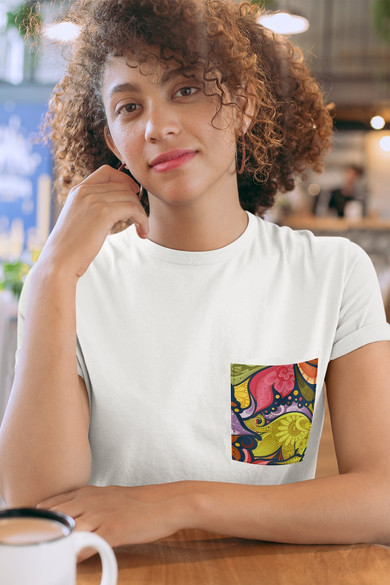 Koszulka z kieszonką WZORY MANDALA 03