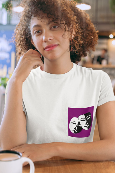 Koszulka z kieszonką THEATER MASKS