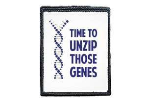 Naszywka  TIME TO UNZIP THOSE GENES