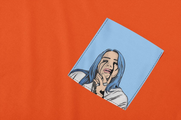 Koszulka z kieszonką BILLIE EILISH 01