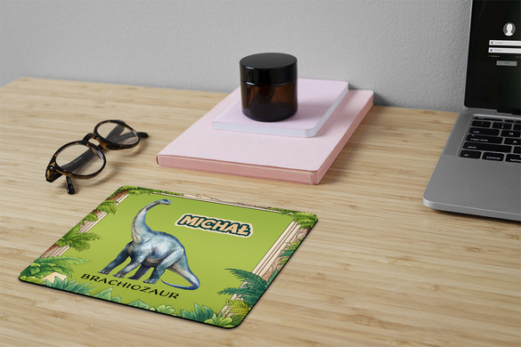 Podkładka Dinozaury Brachiozaur z imieniem dziecka 24x19cm