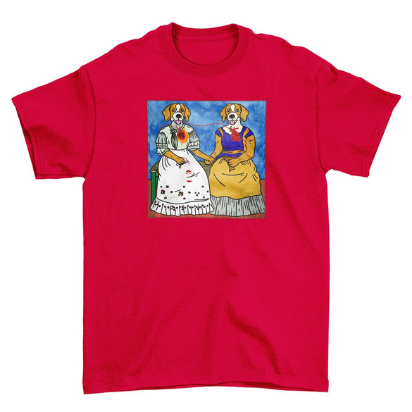 Koszulka z naszywką DOG PARODY: Dwie Fridy