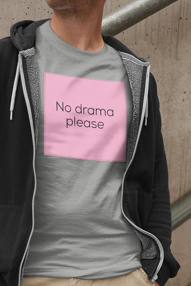 Koszulka z naszywką NO DRAMA PLEASE