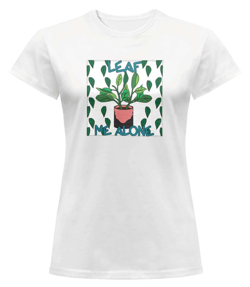 Bluzka damska z naszywką Leaf me alone