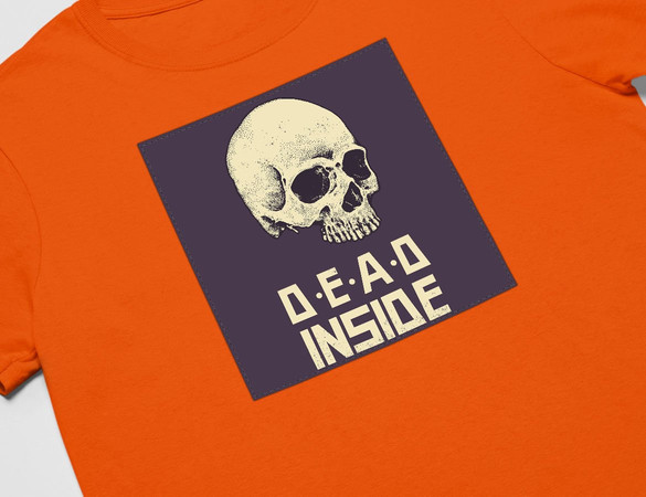 Koszulka z naszywką Skull : Dead inside