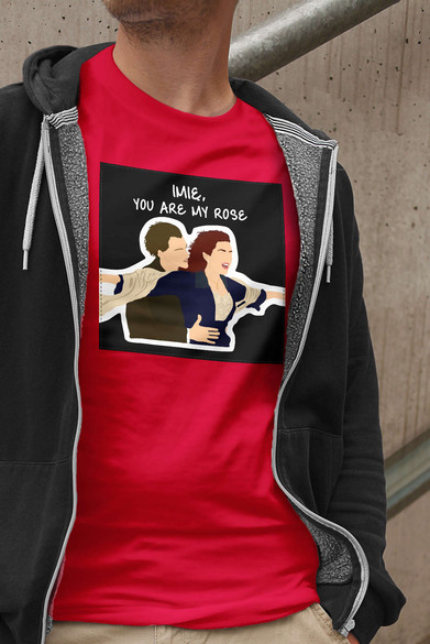 Koszulka z naszywką na Walentynki TWÓJ NAPIS