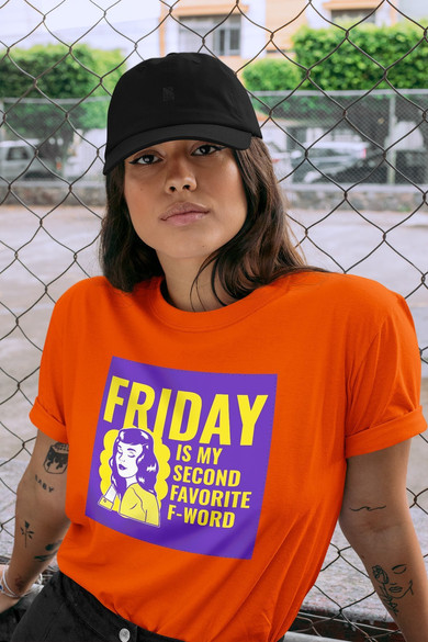 Koszulka z naszywką Friday – woman