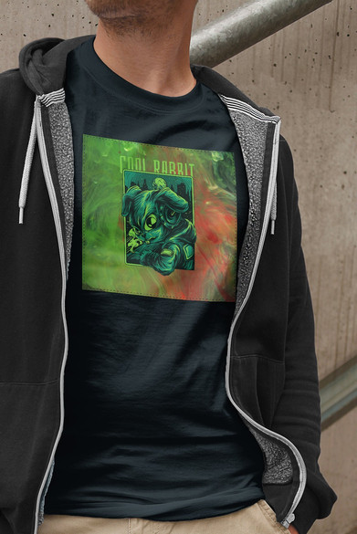 Koszulka z naszywką  COOL RABBIT