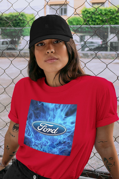 Koszulka z naszywką Ford logo blue