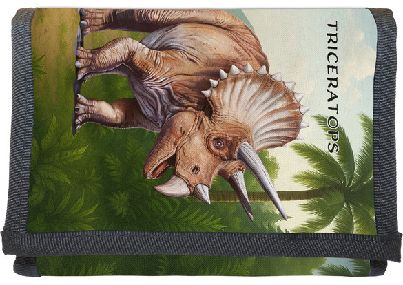 Portfel Dinozaury Triceratops + imię dziecka