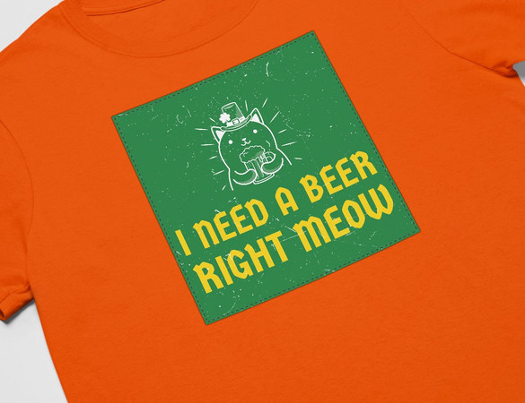 Koszulka z naszywką I NEED A BEER...