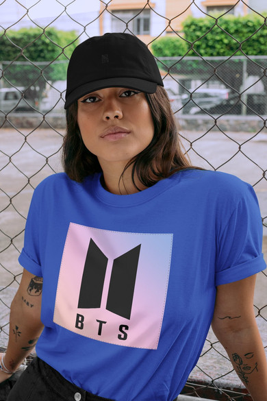 Koszulka z naszywką BTS LOGO 02