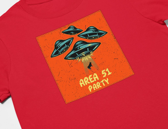 Koszulka z naszywką Area 51 Party