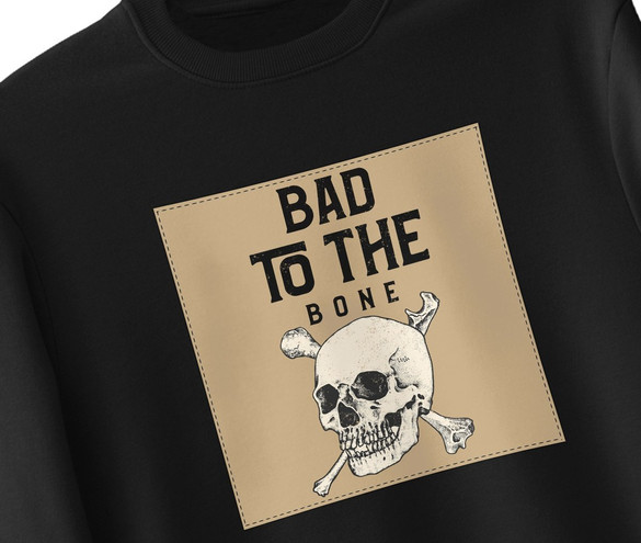 Bluza z naszywką Skull : Bad to the...