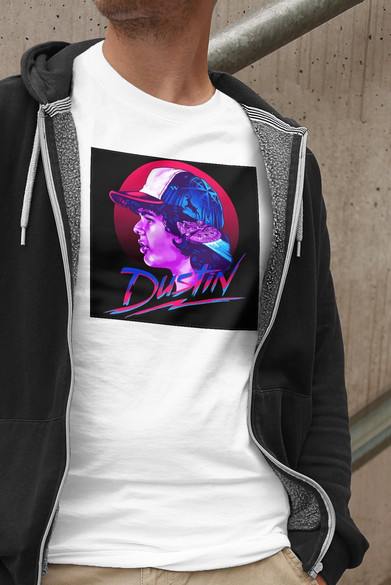 Koszulka z naszywką Stranger Things Dustin