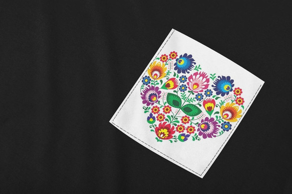 Koszulka z kieszonką WZORY ŁOWICKIE 03