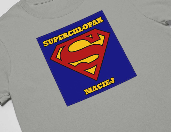 Koszulka z naszywką na Walentynki TWÓJ NAPIS