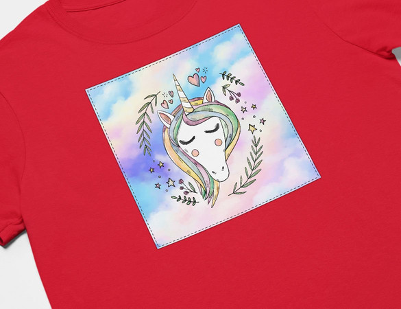 Koszulka z naszywką Unicorne 01