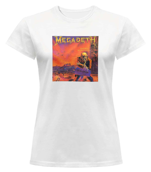 Bluzka damska z naszywką Megadeth Peace sells