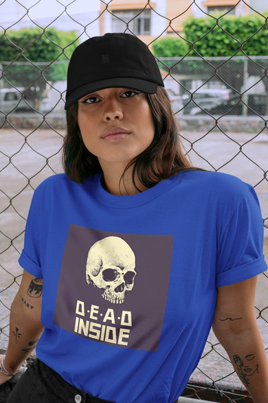 Koszulka z naszywką Skull : Dead inside