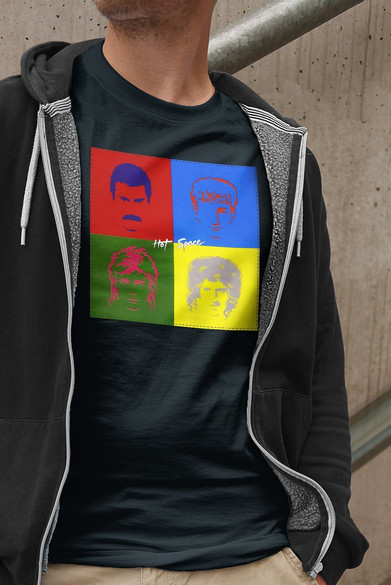 Koszulka z naszywką Queen Hot Space 01