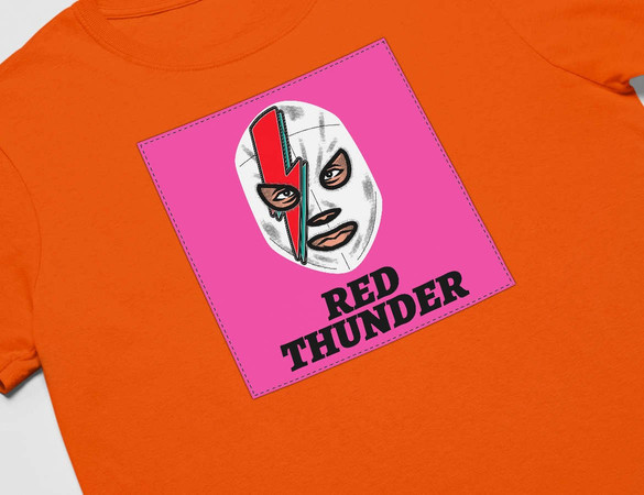 Koszulka z naszywką Red Thunder