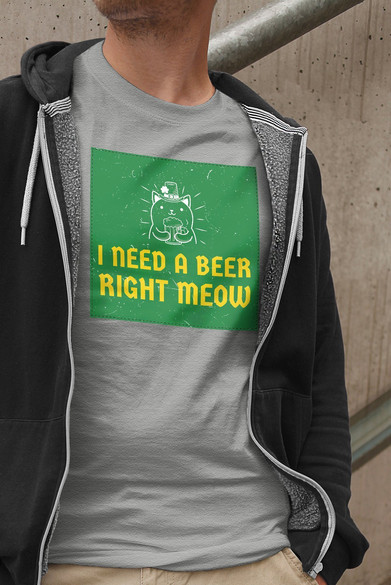 Koszulka z naszywką I NEED A BEER...