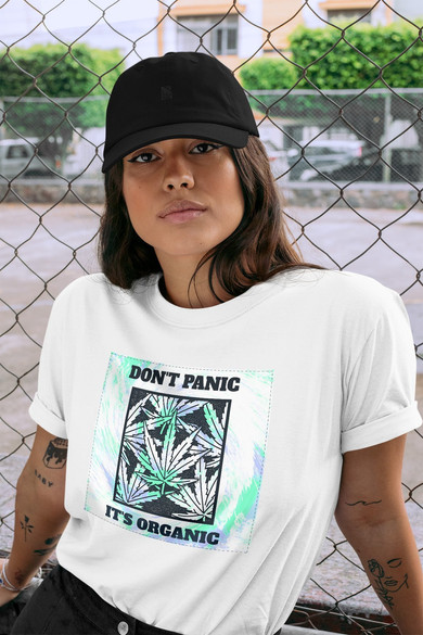 Koszulka z naszywką  Don't panic