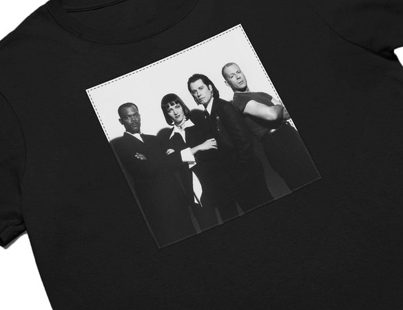 Koszulka z naszywką Pulp Fiction Squad 01