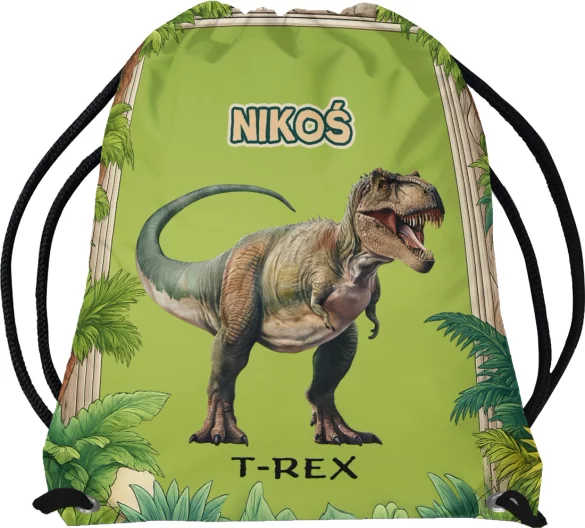 Worek Dinozaury T-Rex + imię dziecka